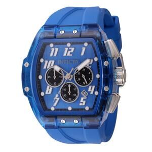 Invicta Men Watch S1 Rally Anatomic 47mm Quartz Chronograph Blue Silicone Strap